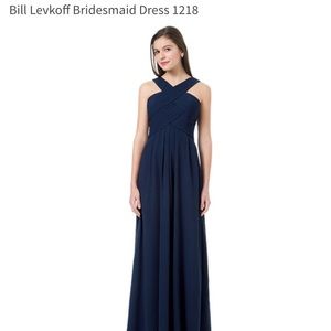 Bill Levkoff 1218 Bridesmaid Dress in Navy